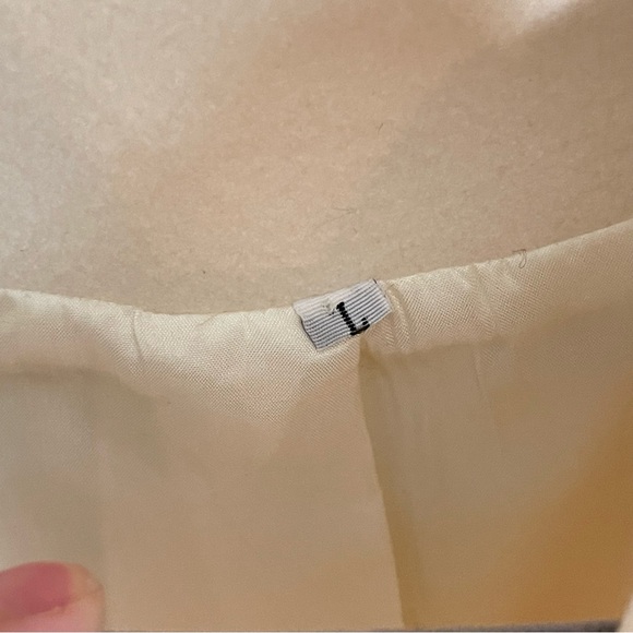 Women's Collared High-Low Woolen Wrap Coat with Detatchable Belt - Ivory - L - Picture 11 of 13